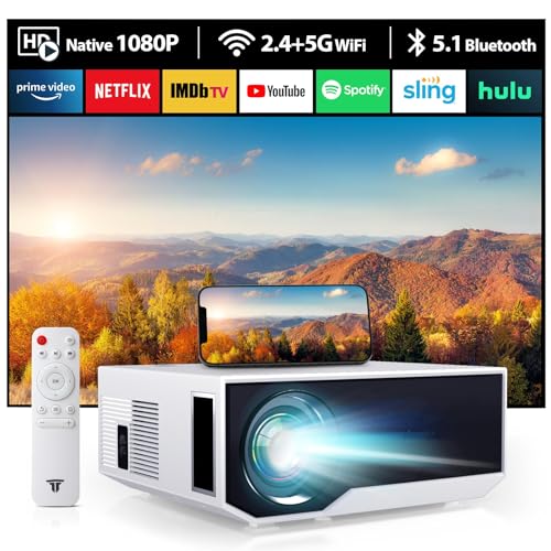 zdk beamer 2024 4k full hd 1080p 5g wifi projektor 20000 lumen heimkino kompatibel mit smartphones tv-stick ps5