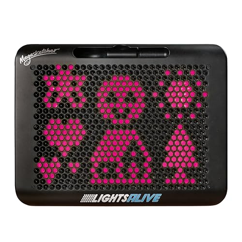 TOMY Lights Alive Megasketcher Zeichenbrett 632 Punkte 8 Farben 4 Effekte 2 Schablonen