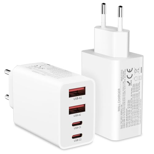 40W usb c ladegerät 4 port adapter 2 pack für iphone 15 14 13 12 11 se, pd 3.0