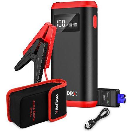 starthilfe powerbank 3000a grepro mit lcd bildschirm für 39,99 euro