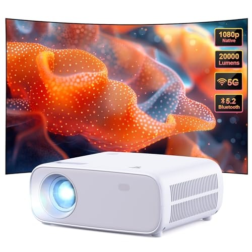 h hochleistungsbeamer 2024, full hd 1080p, 20000 lumen, wi-fi, bluetooth, für switch und ps5