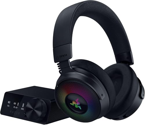 Produktbild: razer kraken v4 pro kabelloses headset mit spatial audio und chroma rgb schwarz