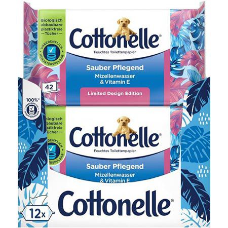 cottonelle feuchtes toilettenpapier 12 x 42er pack für 13,49 euro statt 23 euro