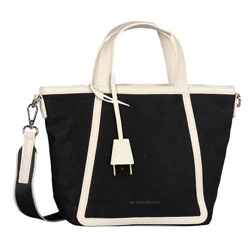 Produktbild: tom tailor damen shopper umhängetasche schwarz klein mit reißverschluss