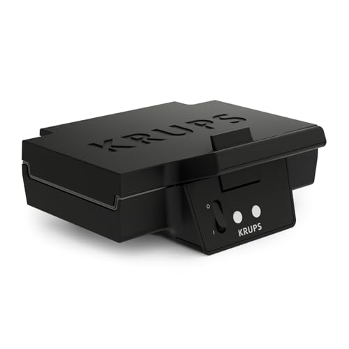krups fdk461 sandwichmaker, keramik-antihafteplatten, 850w, extra tief, schwarz