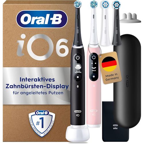 oral-b iO Series 6 elektrische zahnbürsten doppelpack für 179,99 statt 220