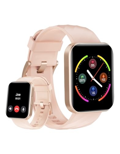 huakua smartwatch mit telefonfunktion, 100+ sportmodi, pulsmesser, schlafüberwachung, android, ios