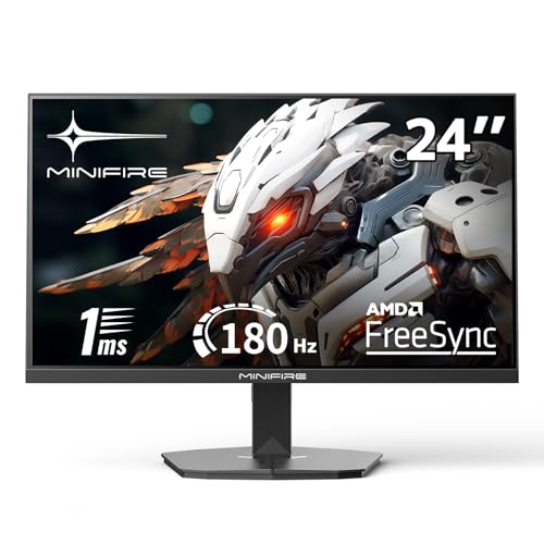 minifire gaming monitor 24 zoll 180 hz 1ms 1080p full hd freesync frameless