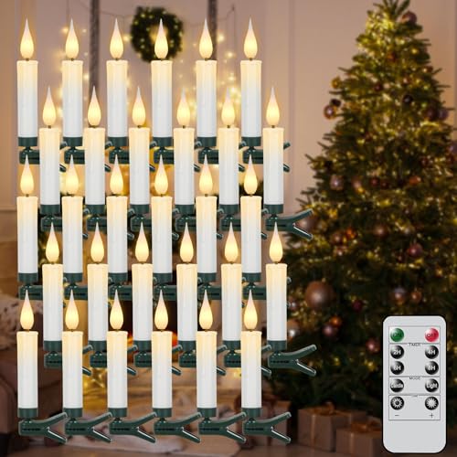 eldnacele 30er pack led lichterketten kerzen mit fernbedienung, timer, dimmer
