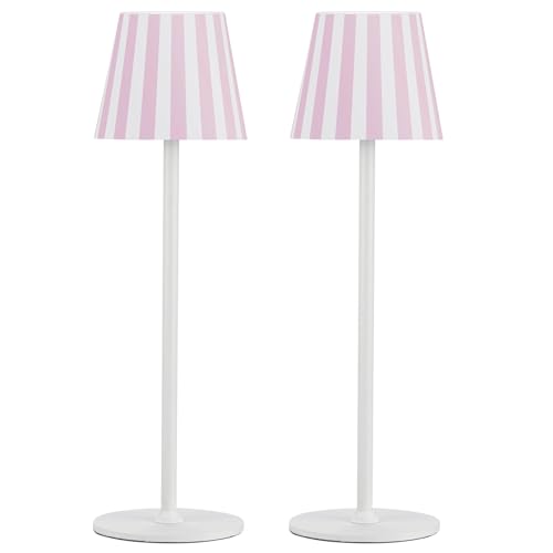 zoeger tischlampe kabellos, 2er set, led wiederaufladbar, warmweiß, ip54, alu, außenbereich