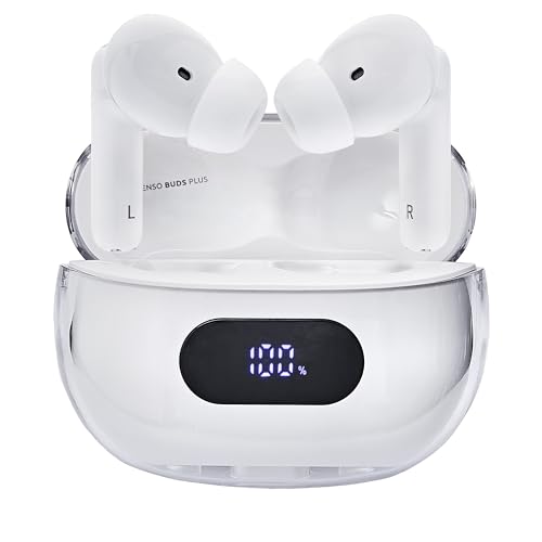 intenso buds plus tws true wireless kopfhörer mit active noise cancelling, weiß