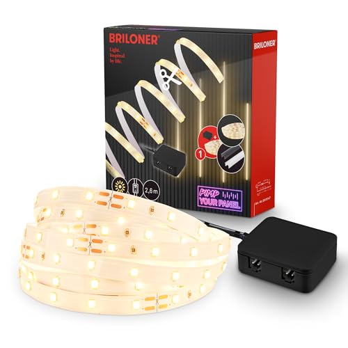led strip starterset briloner für panelbeleuchtung, farbwechsel und dimmbar
