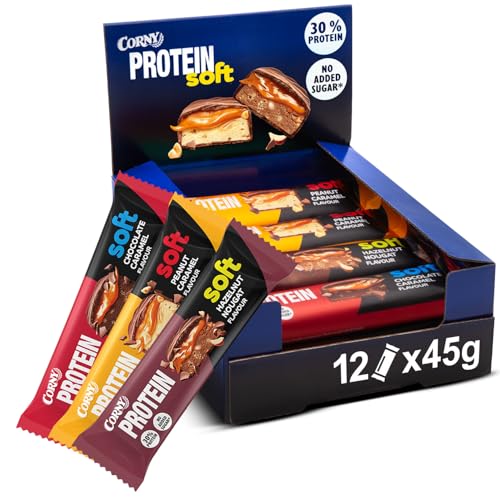 corny protein soft 12er mix pack, 30% eiweiß, 12x45g mischbox