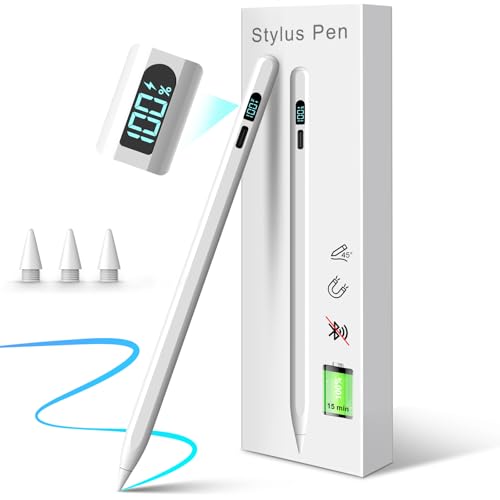 stylus pen für ipad apple 2018-2024, handflächenablehnung, neigungssensitivität, kompatibel mit ipad pro, air, mini