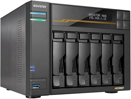 Produktbild: asustor lockerstor 6 gen3 as68 network attached storage, nas 6-bay