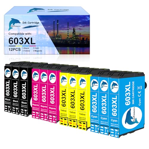 go toners 603 xl druckerpatronen kompatibel für epson xp-2100, wf-2810 (12er-pack)