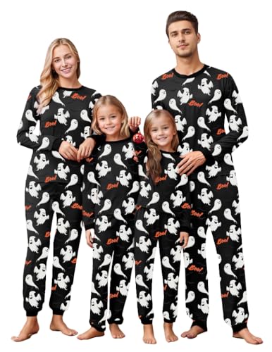 Produktbild: halloween pyjama langarm zweitler von IFFEI, pjs set mit tops und pants, schwarz, large