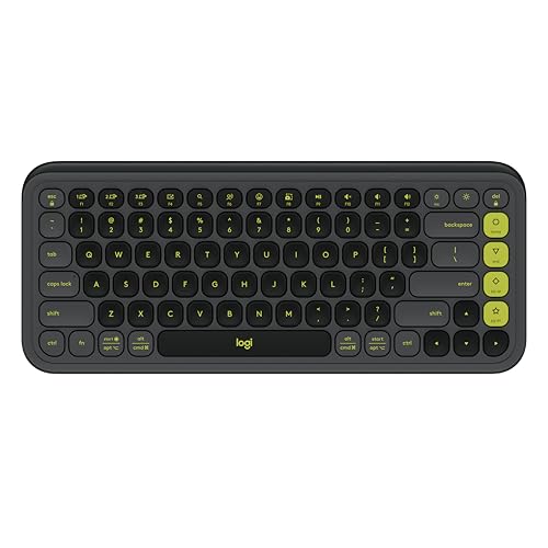 Produktbild: logitech pop icon keys kabellose bluetooth-tastatur graphite green de 24,90