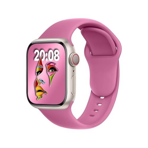 ELETTRONEO armband für apple watch pink silikon band sport 49mm 46mm 45mm 44mm 42mm 40mm 38mm