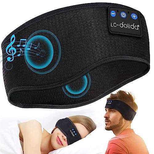 lc-dolida schlafkopfhörer bluetooth 5.4, stirnband kopfhörer für joggen, yoga, reisen