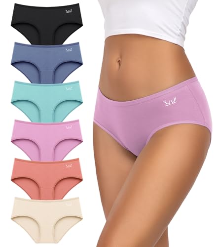 baumnwoll hipster slips damen 6er-pack, atmungsaktive sportunterwäsche, tanstc