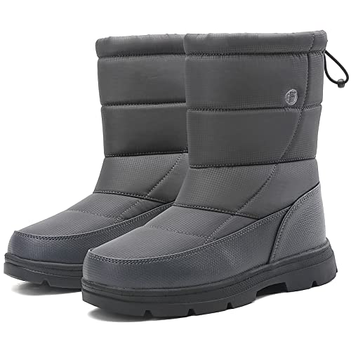 winterstiefel grau 43 eu barfulker für herren und damen, warm gefüttert, rutschfest, outdoor