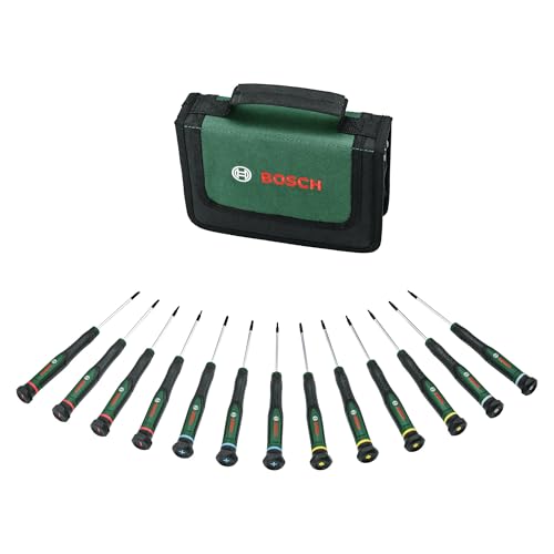 Bosch präzisionsschraubendreher set 13-teilig magnetisch S2-stahl PH SL TX HEX