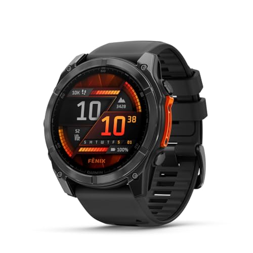 garmin fnix 8 51mm smartwatch mit sport-apps, telefonie und musik streaming