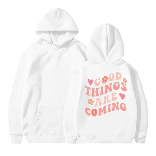HOOUDO Girls Pullover Sweatshirt Aesthetic Puff Hoodie Long Sleeve Preppy Kleidung