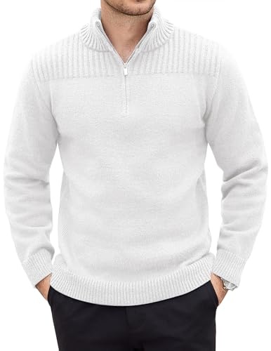 coofandy herren winterpullover 1/4 zip, warm und bequem, 18.55