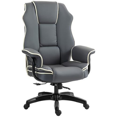 vinsetto bürostuhl ergonomisch mit liegefunktion drehfunktion höhenverstellbar schwarz