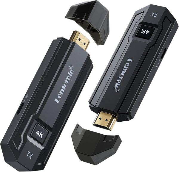 Lemorele 4K HDMI Wireless Transmitter & Receiver, 5G Funkübertragung für Video & Audio
