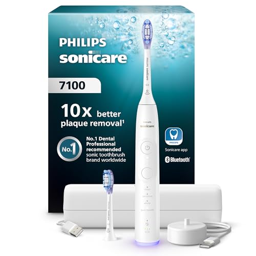 Philips Sonicare 7100 elektrische Schallzahnbürste HX7420/02, 4 Putzmodi, App