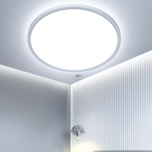 otren led deckenlampe rund 6500 k für badezimmer, wohnzimmer, schlafzimmer, ip44, 23 cm