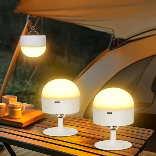 Produktbild: dehobo wiederaufladbare e27 glühbirne mit fernbedienung und magnet 9w led 3 farbtemperaturen 2 stück