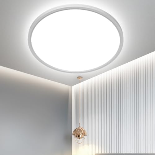 otren led deckenleuchte rund 4000k 1800lm flach badlampe ip44 23cm