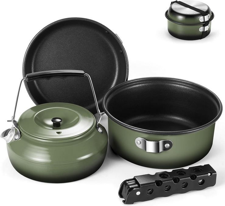 odoland camping geschirr set 5-teilig für 21,99 euro - ideal für ausflüge