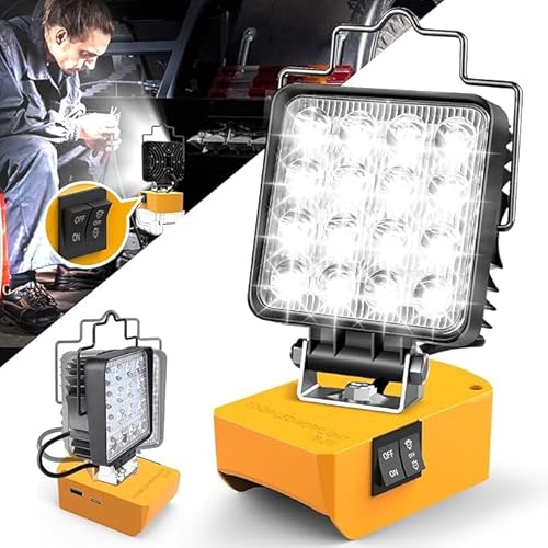 dewalts 48w akku lampe 4800lm tragbare led arbeitsleuchte kabellos mit usb und typ c