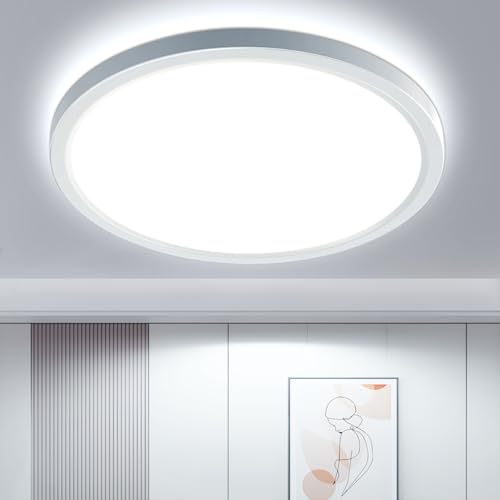 otren led deckenlampe 1800lm flach ip44 6500k für badezimmer flur schlafzimmer balkon küche 21,8cm