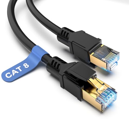 dbilida cat 8 netzwerkkabel ethernet 2m 40gbps 2000mhz wasserdicht für ps5 laptop