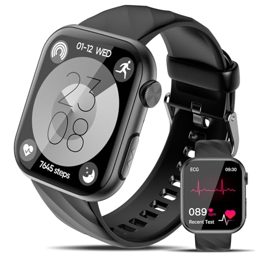 Produktbild: smartwatch EKG HRV harnsäure BMI bluetooth anrufe 1.97'' AMOLED lgnitek mit SOS 24h herzfrequenz schlummermonitor für android iOS