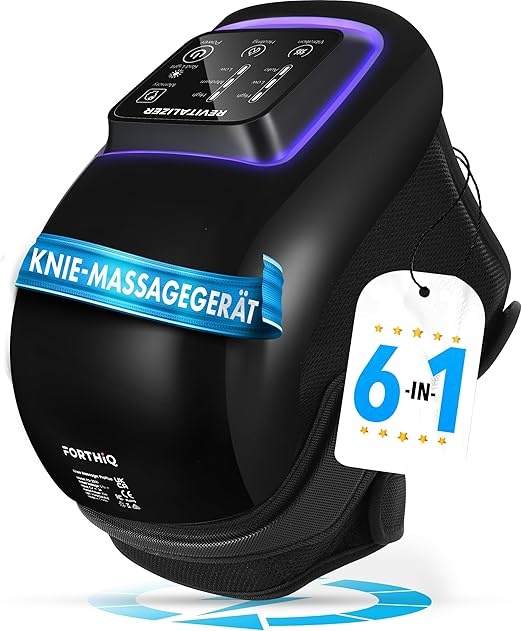 FORTHiQ knie-massagegerät, infrarot duallicht, 6-in-1, arthrose hilfe, 4-stufige wärme, vibrationsmassage