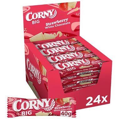 Corny BIG Müsliriegel 24er Pack Strawberry White Chocolate, 1kg
