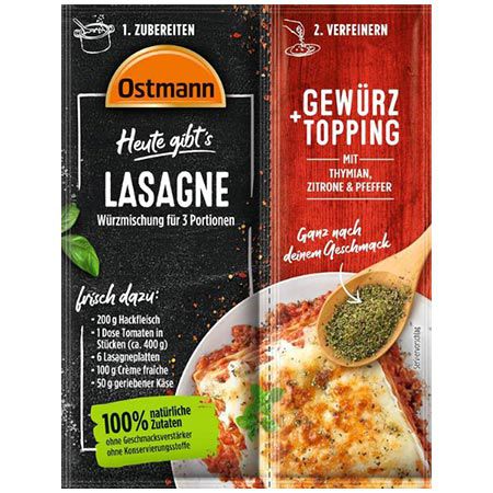 ostmann lasagne würzmischung jetzt nur 0,72 statt 1,09