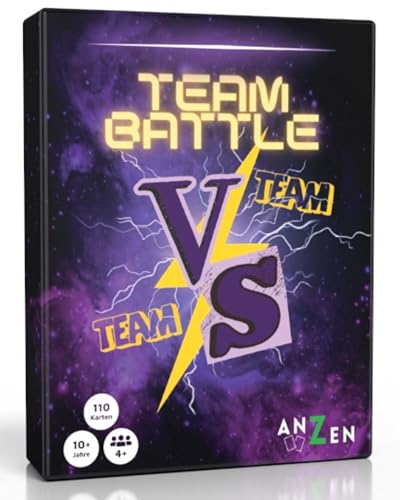 teambattle kartenspiel - partyspiel für 4+ spieler, 10+ jahre, 5 kategorien