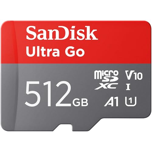 SANDISK Ultra Go Micro SDXC 512 GB, Micro-SD Speicherkarte mit SD Adapter