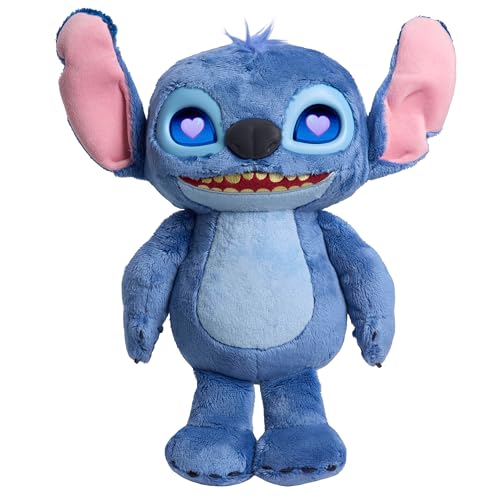 disney stitch viele stimmungen 34 cm interaktives plüschtier mit lcd-augen und 50+ sounds