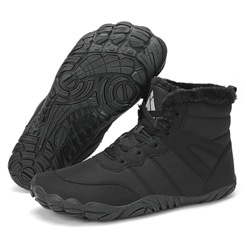 Mishansha barfußschuhe gefüttert für winter damen herren gr. 36-48 eu