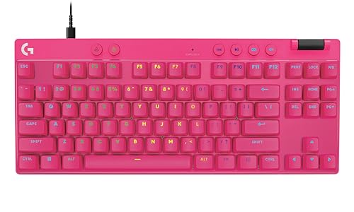 logitech g pro x tkl gaming tastatur kabelgebunden, rosa, rgb, qwertz de
