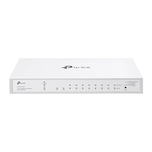 Produktbild: tp-link gigabit poe+ switch 10-port 61w budget 8x poe+ 2x sfp lüfterlos cloud-management